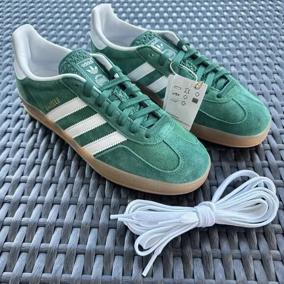 Adidas Gazelle Indoor Collegiate Green Gum Men's Athletic Shoes JI2062 Size 9
